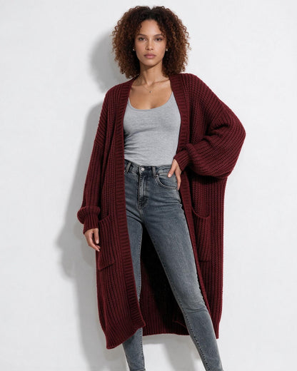 Long Coatigan Cardigan | Women | Longline Knit | Open Front | Casual Layering | Nova Muse