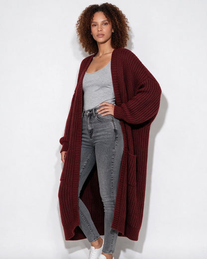 Long Coatigan Cardigan | Women | Longline Knit | Open Front | Casual Layering | Nova Muse