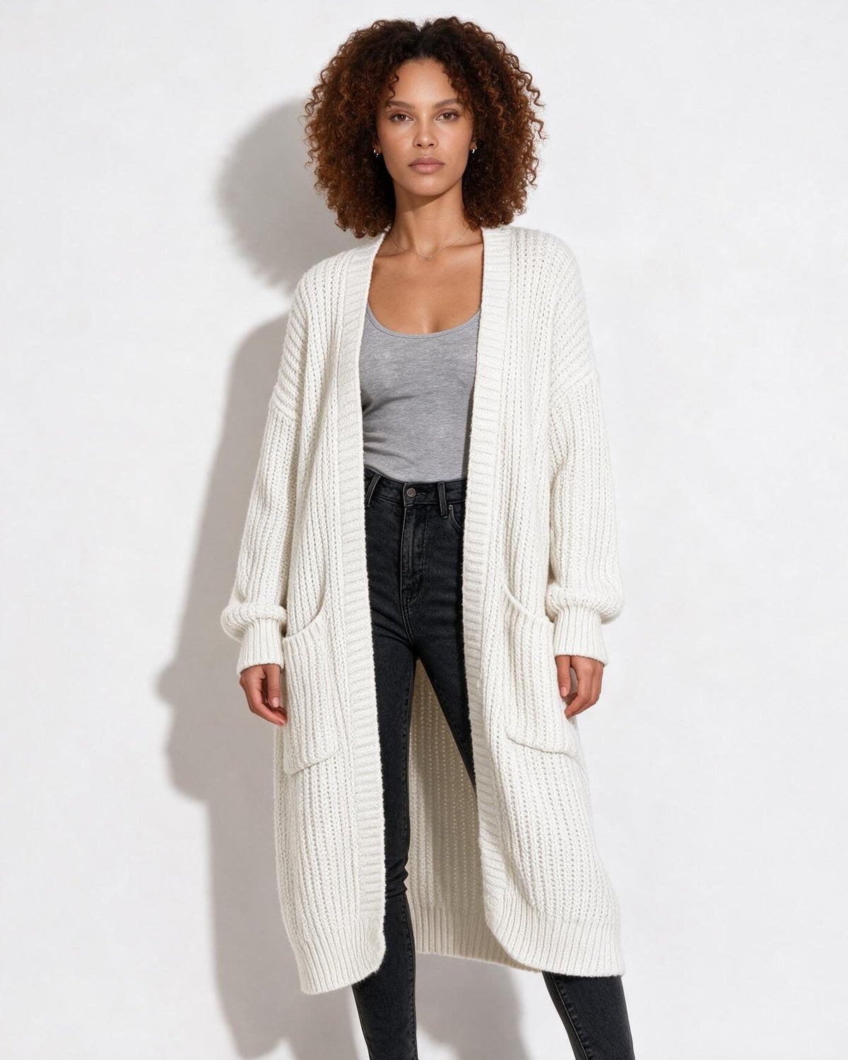Long Coatigan Cardigan | Women | Longline Knit | Open Front | Casual Layering | Nova Muse