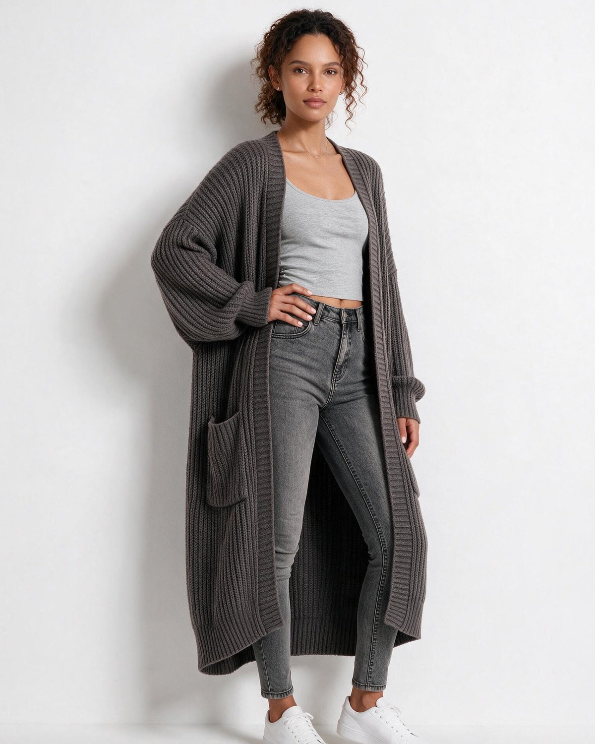 Long Coatigan Cardigan | Women | Longline Knit | Open Front | Casual Layering | Nova Muse