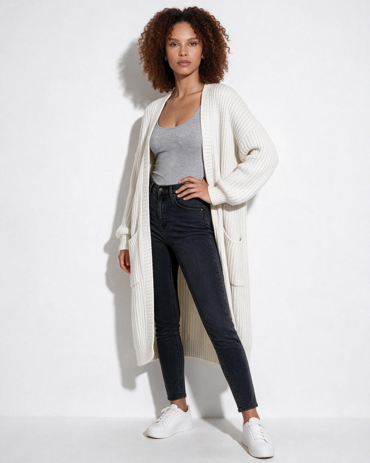 Long Coatigan Cardigan | Women | Longline Knit | Open Front | Casual Layering | Nova Muse