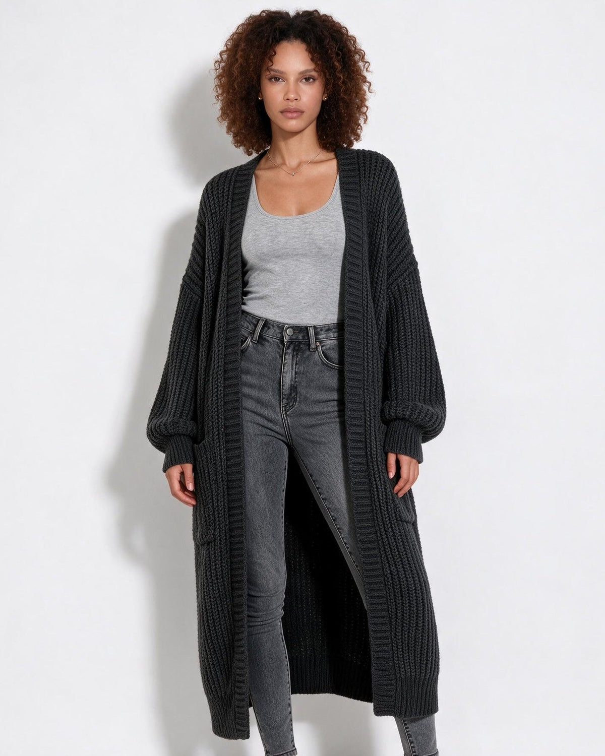 Long Coatigan Cardigan | Women | Longline Knit | Open Front | Casual Layering | Nova Muse