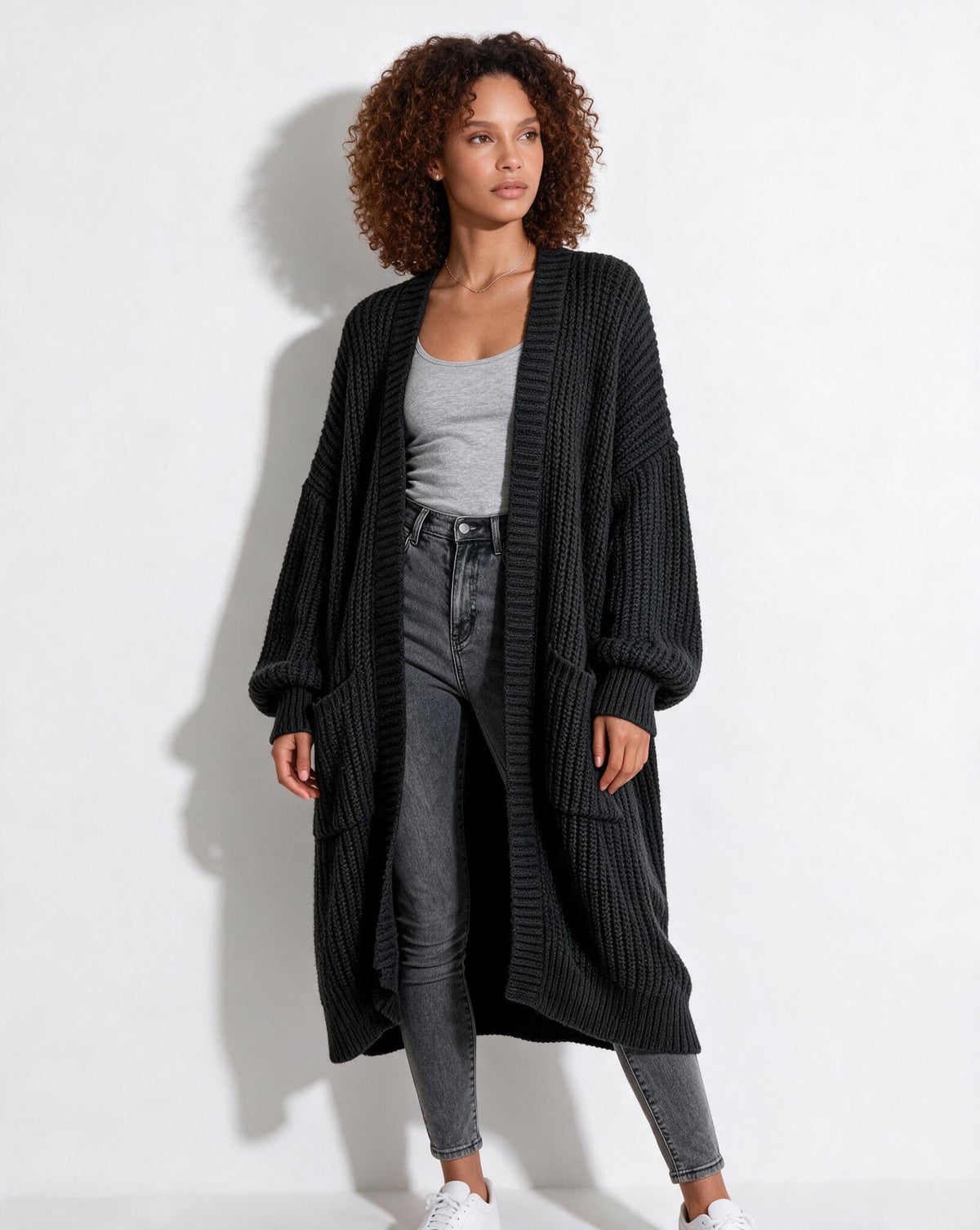 Long Coatigan Cardigan | Women | Longline Knit | Open Front | Casual Layering | Nova Muse