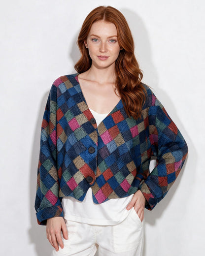 Cropped Cardigan | Women | Soft Knit | Long Sleeve | Casual Layering | Nova Muse