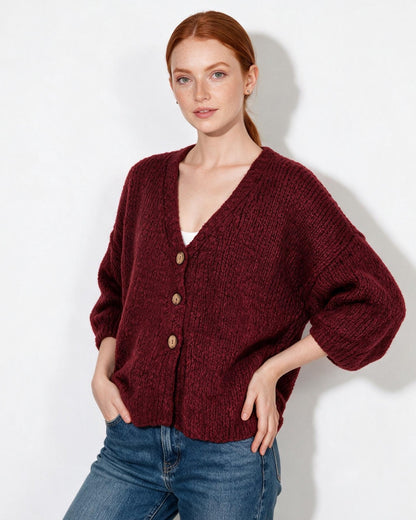 Cropped Cardigan | Women | Soft Knit | Long Sleeve | Casual Layering | Nova Muse
