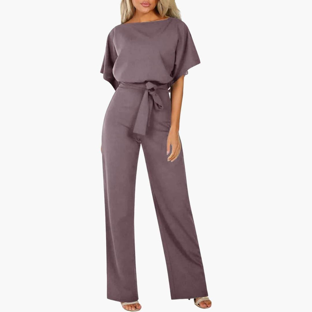 Women's Wide Leg Jumpsuit | Belted Waist | Elegant Formal Wear | Nova Muse