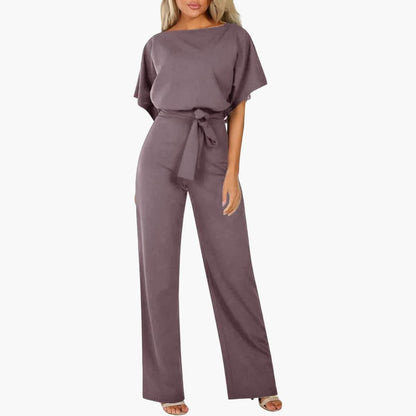 Women's Wide Leg Jumpsuit | Belted Waist | Elegant Formal Wear | Nova Muse