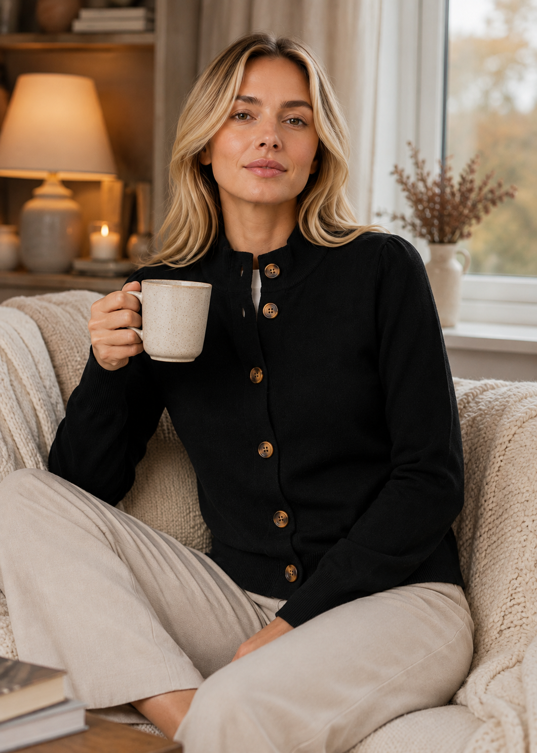 Soft Knit Cardigan | Women | Lightweight Sweater | Button-Up | Comfortable Fit | Nova Muse