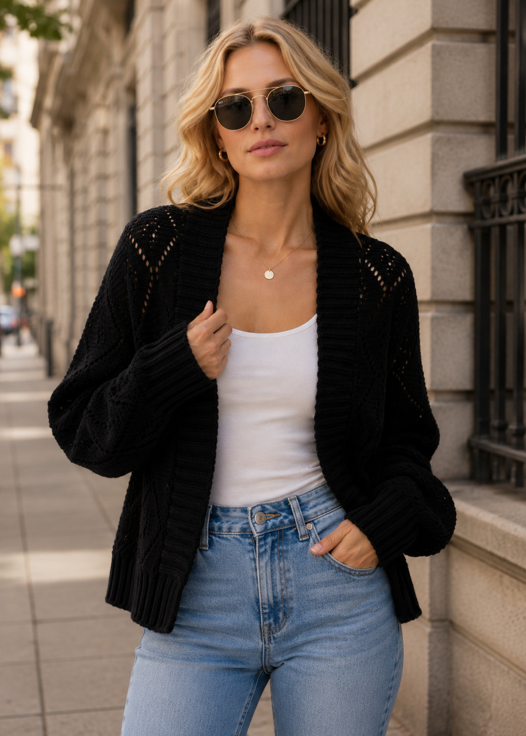 Premium Knit Cardigan | Women | Faux Cashmere | Button Front | Casual Sweater | Nova Muse