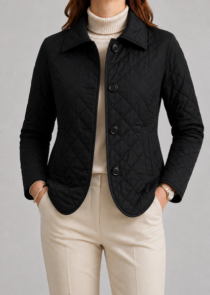 Women’s Quilted Button-Up Jacket | Lightweight Warm Coat | Premium Fabric | Nova Muse