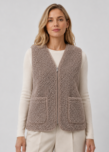 Women’s Sleeveless Button-Down Gilet | Lightweight Layering Waistcoat | Nova Muse