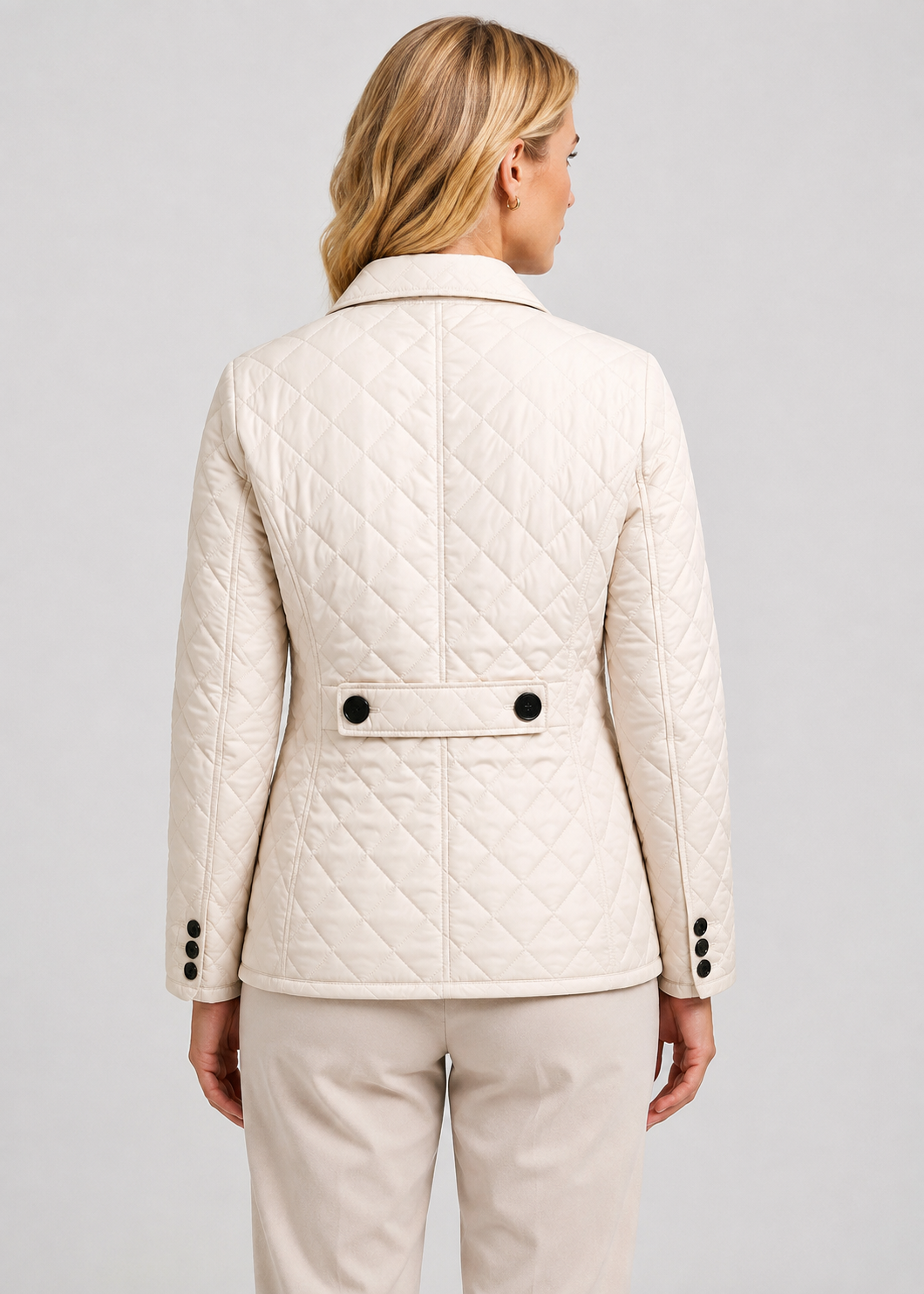 Women’s Quilted Button-Up Jacket | Lightweight Warm Coat | Premium Fabric | Nova Muse