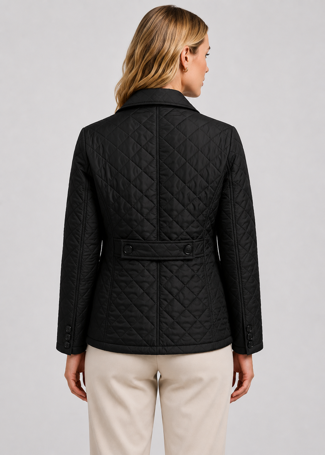 Women’s Quilted Button-Up Jacket | Lightweight Warm Coat | Premium Fabric | Nova Muse