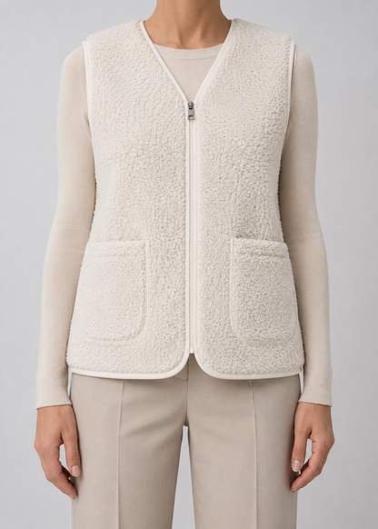 Women’s Sleeveless Button-Down Gilet | Lightweight Layering Waistcoat | Nova Muse