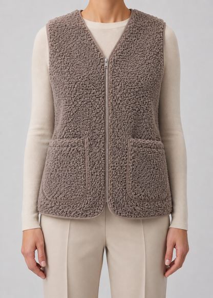 Women’s Sleeveless Button-Down Gilet | Lightweight Layering Waistcoat | Nova Muse