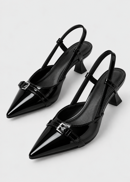 Women’s Kitten Heels | Refined Mid Heel Pumps | Elegant Pointed Toe Shoes | Nova Muse