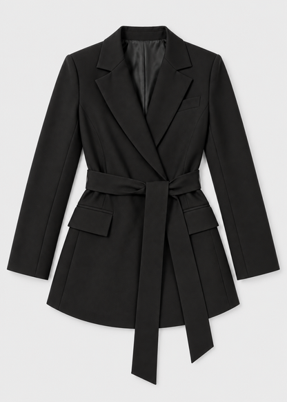 Belted Blazer | Women | Notched Lapels | Tailored Smart Casual Jacket | Nova Muse