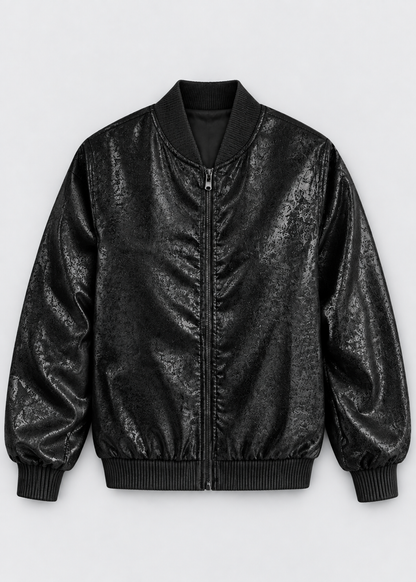 Shiny Bomber Jacket | Women | Zip Front | Lightweight Outerwear | Nova Muse