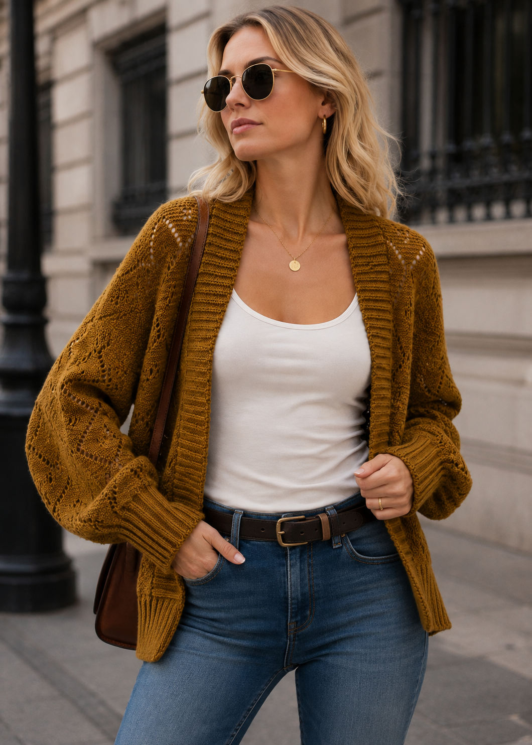 Premium Knit Cardigan | Women | Faux Cashmere | Button Front | Casual Sweater | Nova Muse