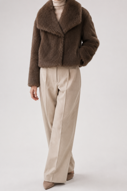 Women’s Warm Winter Coat | Acrylic Elegant Longline Coat for Casual & Evening Wear | Nova Muse