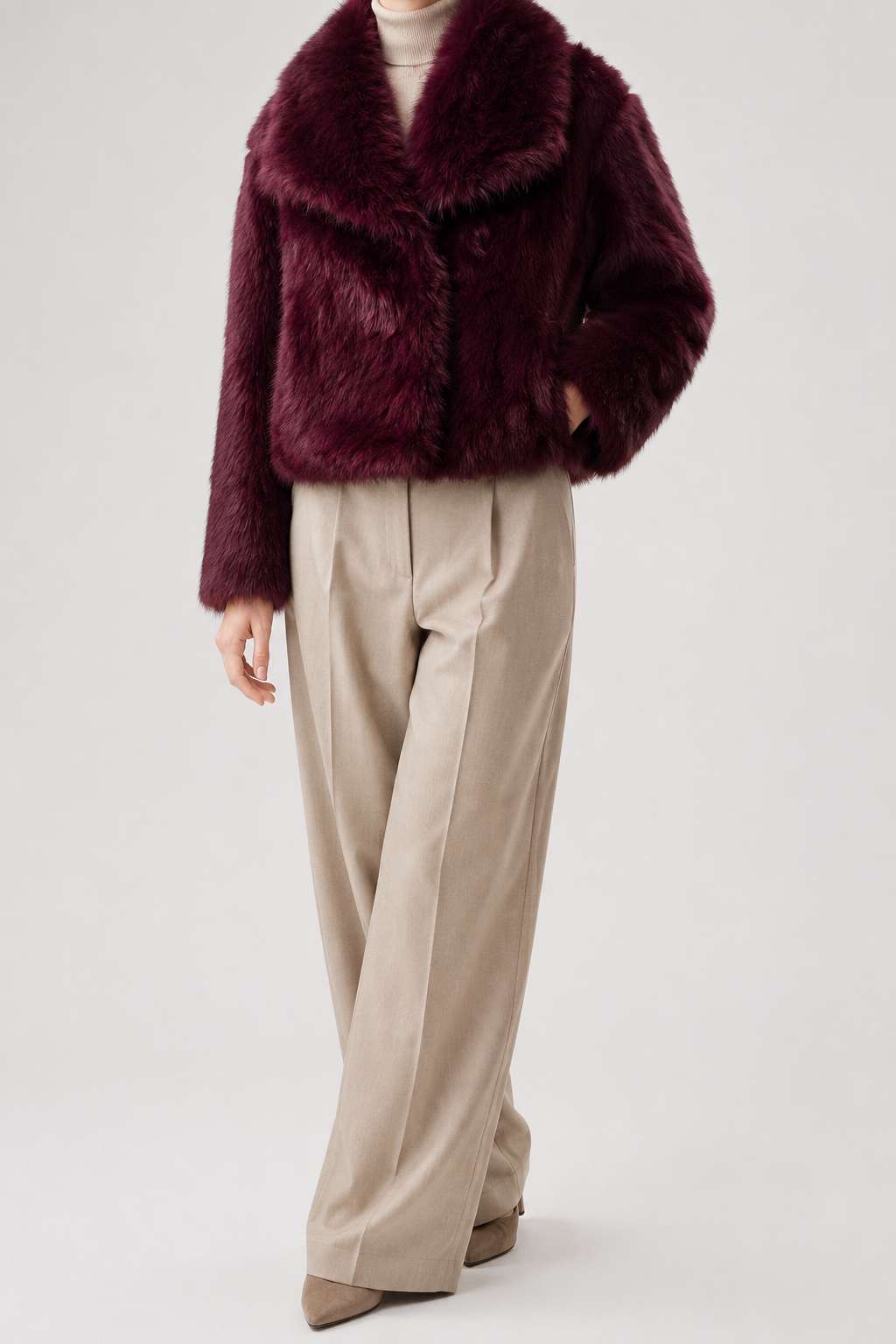 Women’s Warm Winter Coat | Acrylic Elegant Longline Coat for Casual & Evening Wear | Nova Muse