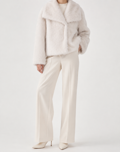 Women’s Warm Winter Coat | Acrylic Elegant Longline Coat for Casual & Evening Wear | Nova Muse