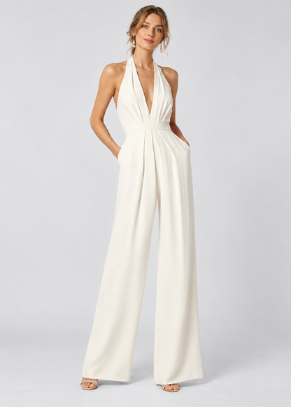 Women's Cocktail Jumpsuit | Satin Back Crepe | Elegant Evening Wear | Nova Muse