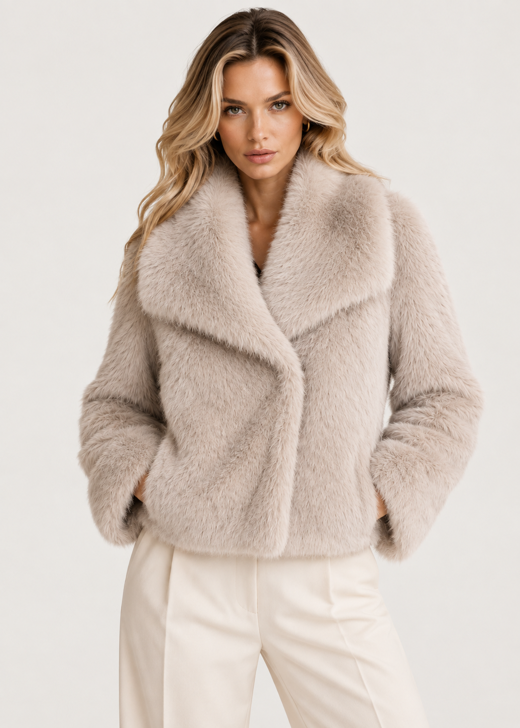 Women’s Warm Winter Coat | Acrylic Elegant Longline Coat for Casual & Evening Wear | Nova Muse