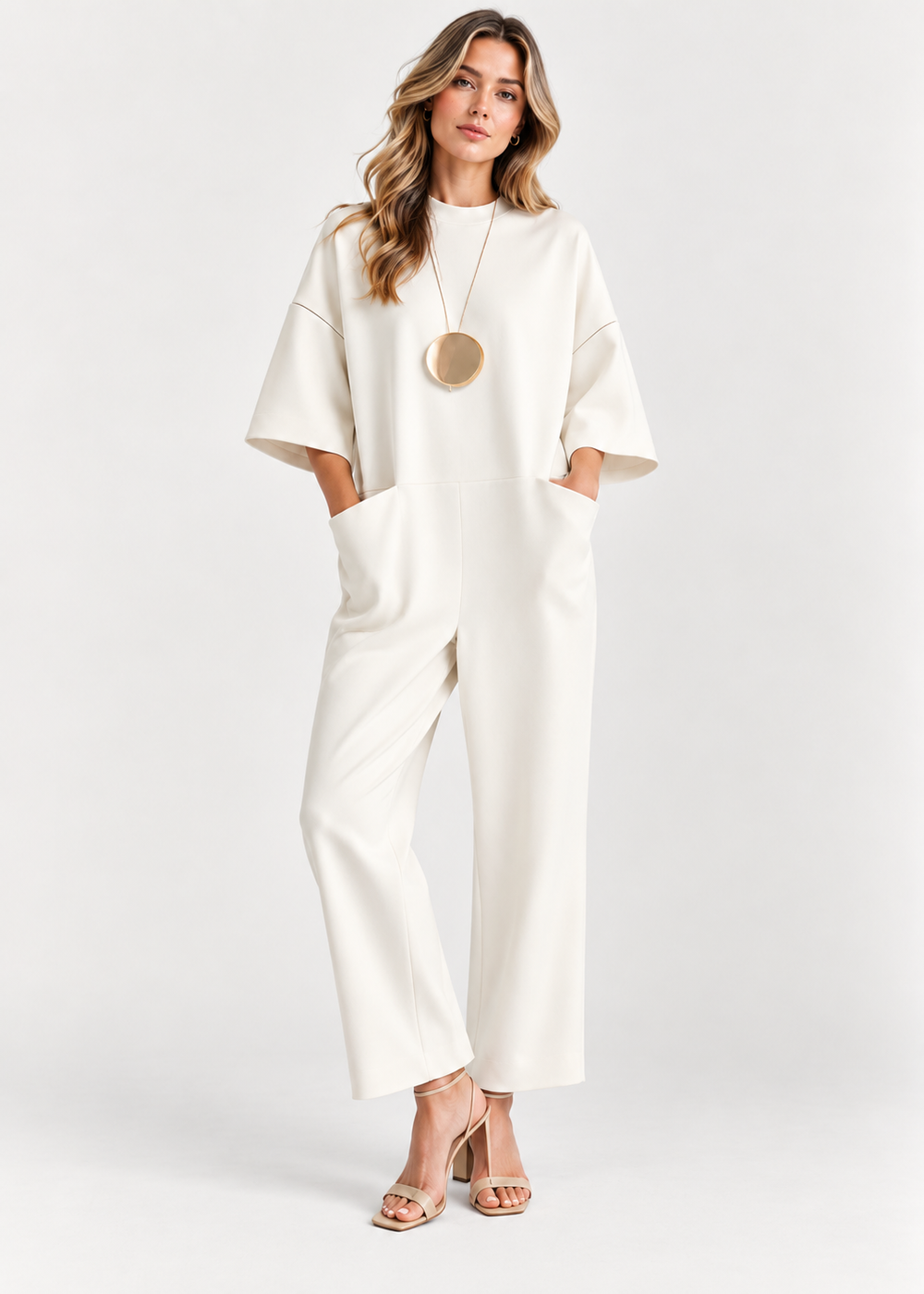 Women's Short Sleeve Jumpsuit | Relaxed Fit | Straight Leg Pants | Nova Muse
