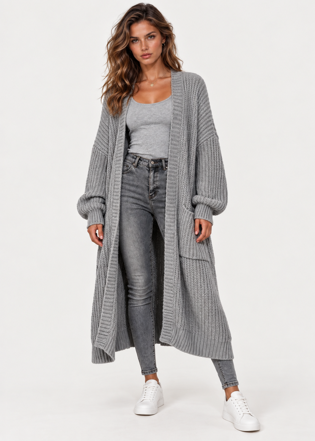 Long Coatigan Cardigan | Women | Longline Knit | Open Front | Casual Layering | Nova Muse