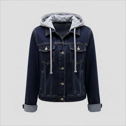 Denim Jacket with Removable Hood | Women's Jacket Outerwear