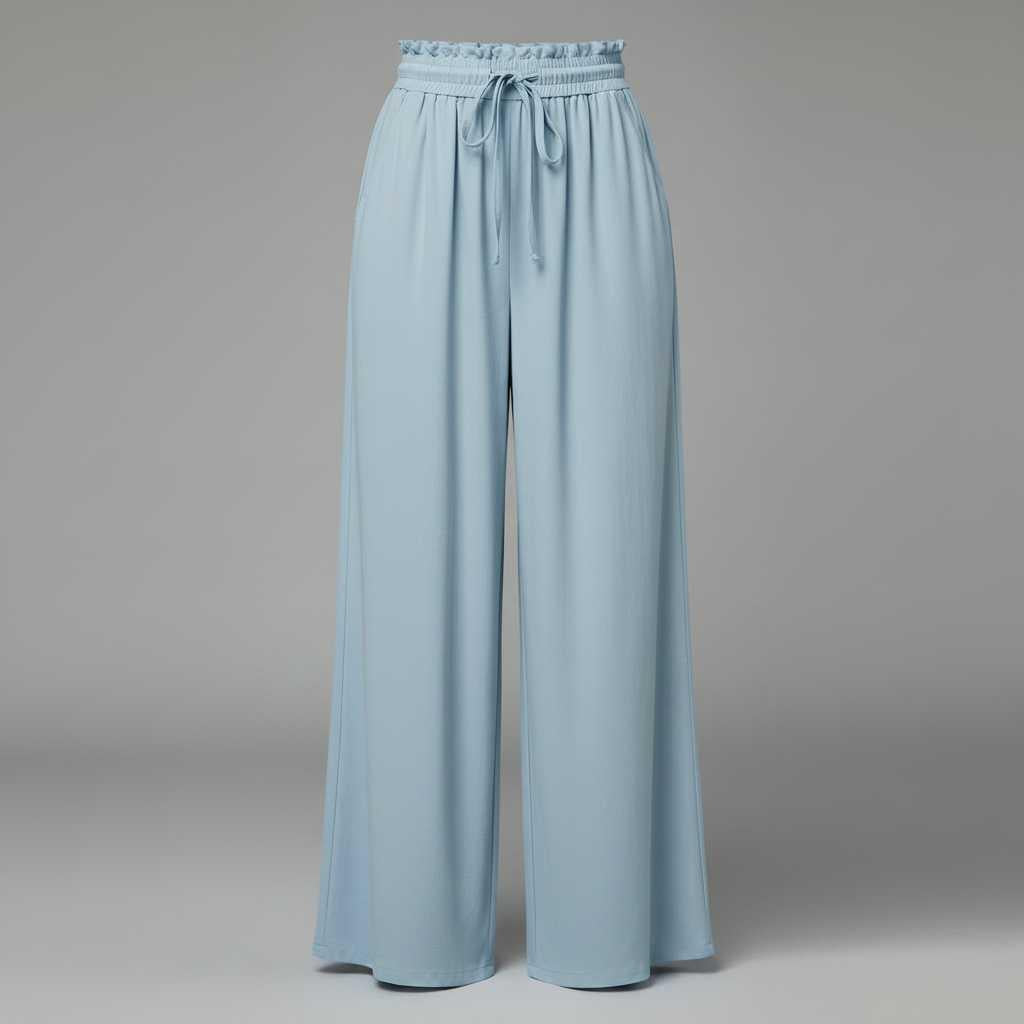 Elegant Linen Wide Leg Trousers for Women | Comfortable Fit