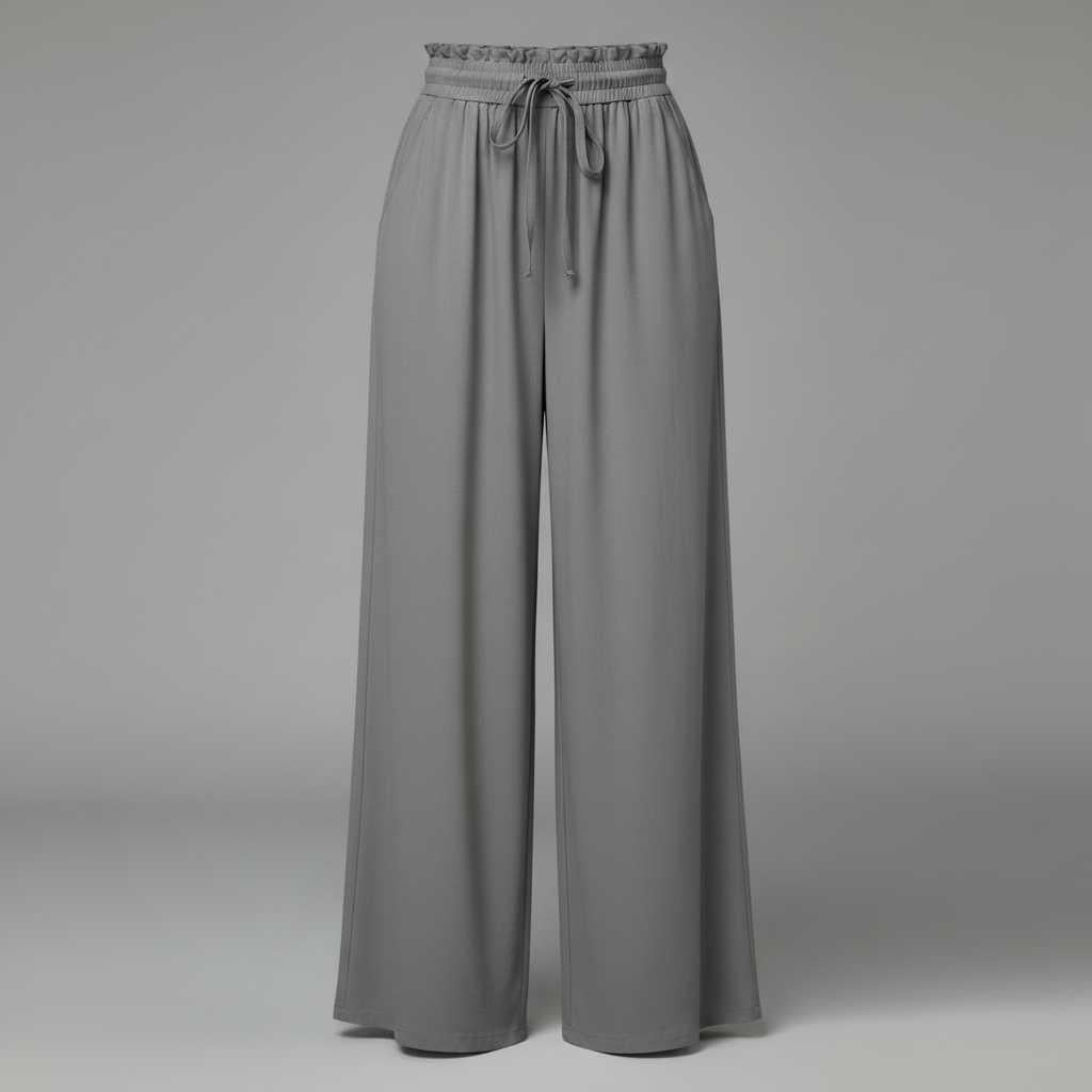 Elegant Linen Wide Leg Trousers for Women | Comfortable Fit