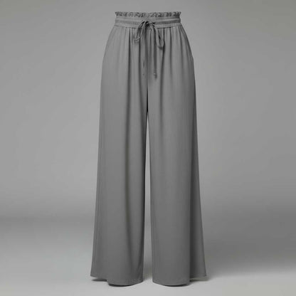 Elegant Linen Wide Leg Trousers for Women | Comfortable Fit