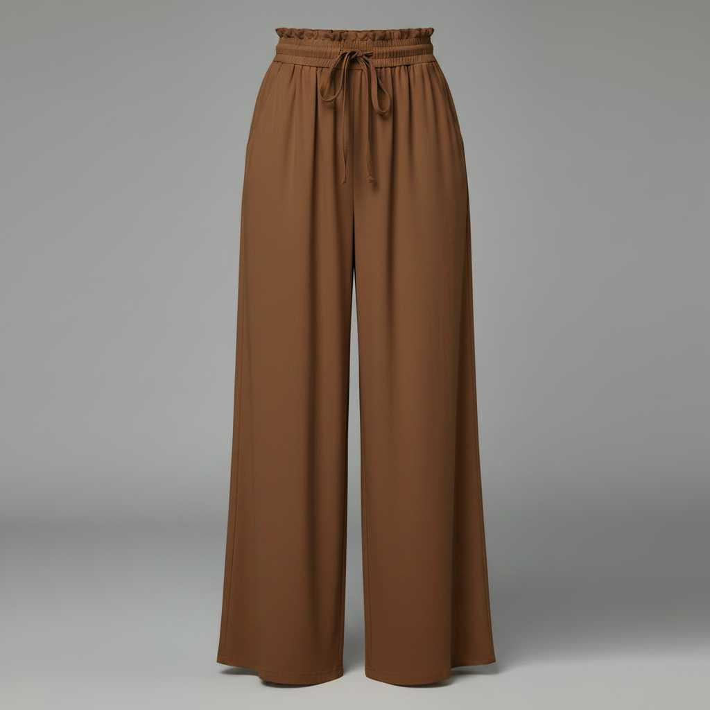Elegant Linen Wide Leg Trousers for Women | Comfortable Fit
