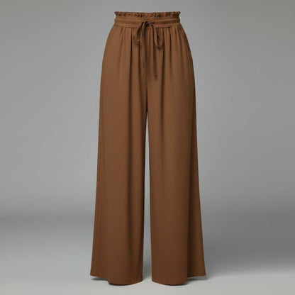 Elegant Linen Wide Leg Trousers for Women | Comfortable Fit