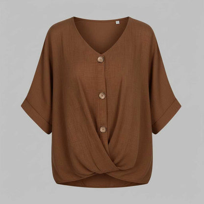 Elegant V-Neck Blouse | Women's Long Sleeve Tops