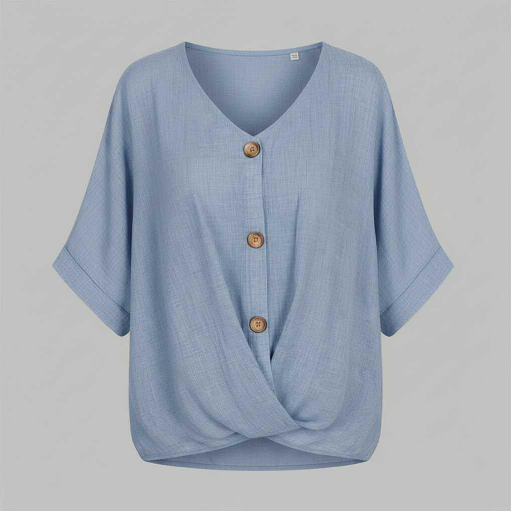 Elegant V-Neck Blouse | Women's Long Sleeve Tops