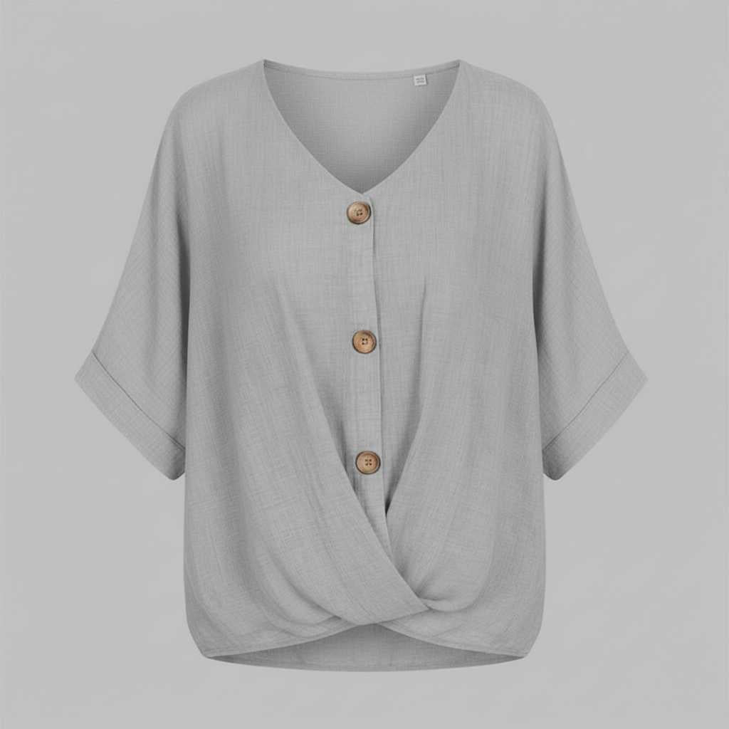 Elegant V-Neck Blouse | Women's Long Sleeve Tops