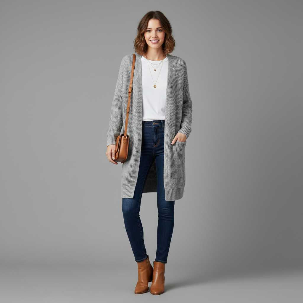 Elegant Women's Cardigan | Long Sleeve Wardrobe Essential