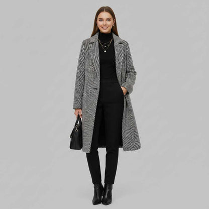 Elegant Wool Coat | Women's Long Winter Coat