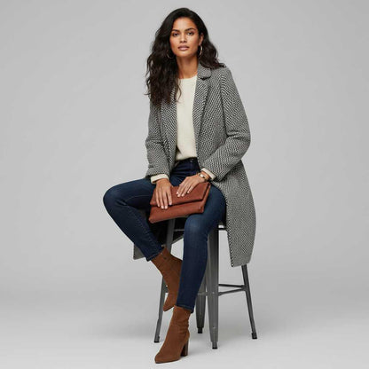 Elegant Wool Coat | Women's Long Winter Coat