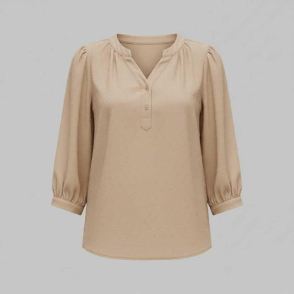 Silk Patchwork Blouse | Women's Versatile Fashion Top