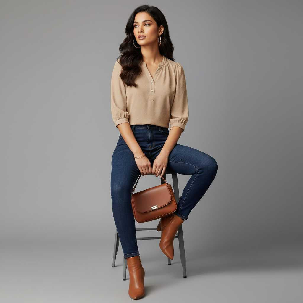 Silk Patchwork Blouse | Women's Versatile Fashion Top
