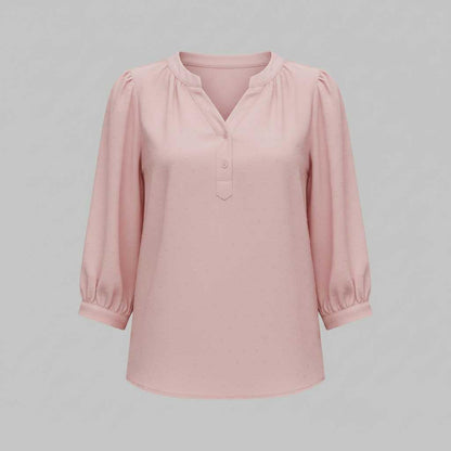 Silk Patchwork Blouse | Women's Versatile Fashion Top