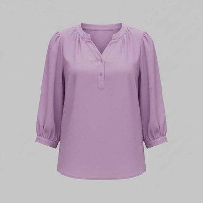Silk Patchwork Blouse | Women's Versatile Fashion Top