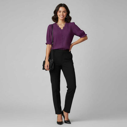 White Puff Sleeve Blouse | Elegant Summer Top for Women