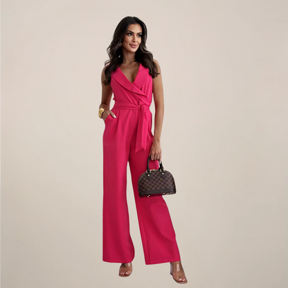 Women's Wrap Jumpsuit | Scuba Crepe | Elegant Tailored Style | Nova Muse