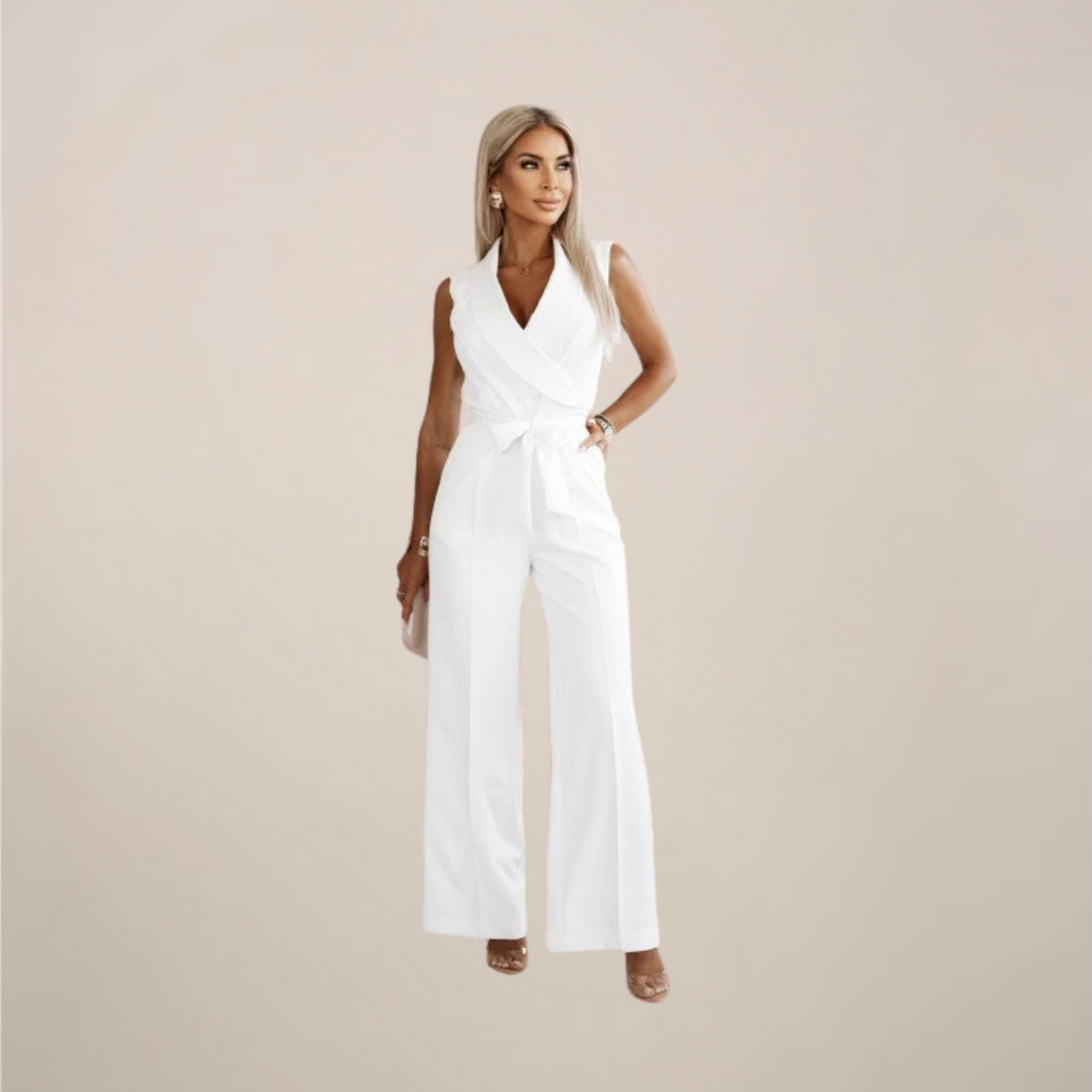 Women's Wrap Jumpsuit | Scuba Crepe | Elegant Tailored Style | Nova Muse