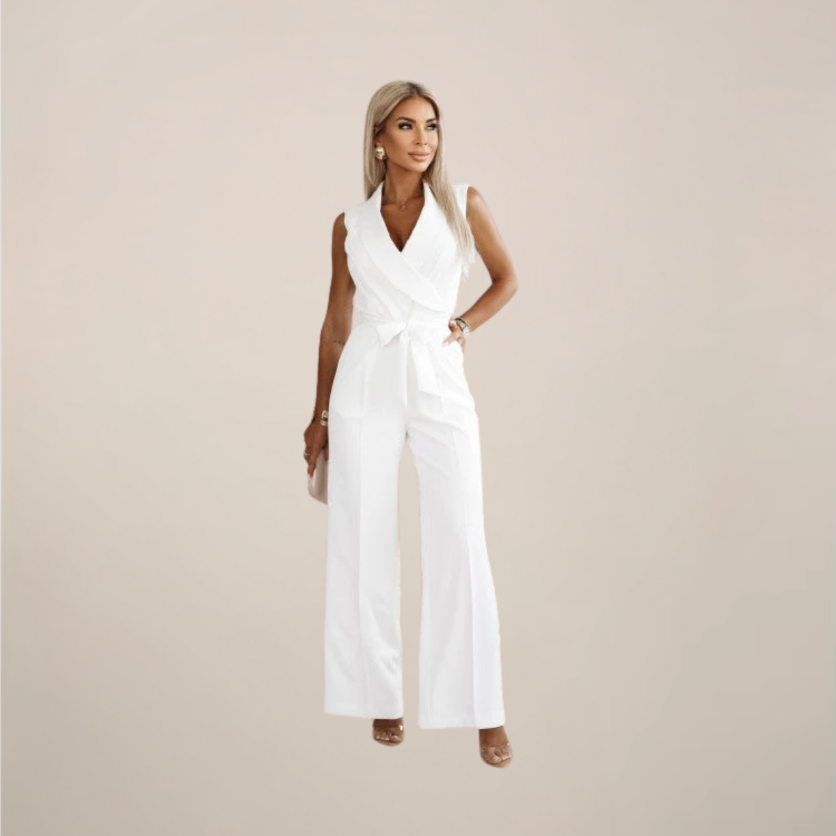 Women's Wrap Jumpsuit | Scuba Crepe | Elegant Tailored Style | Nova Muse